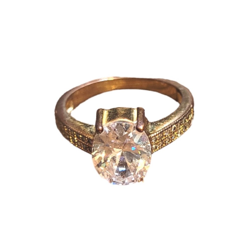 Charming Charilies Rose Gold Zirconia Ring Size 7.5